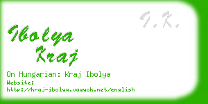 ibolya kraj business card